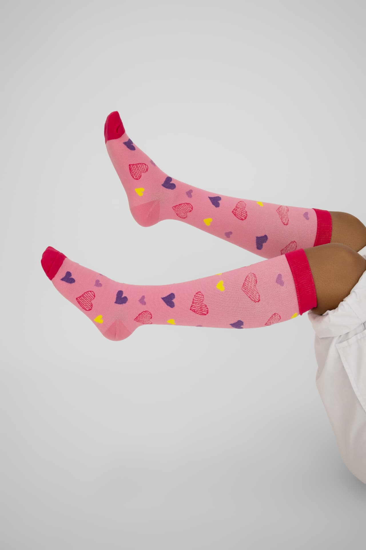 Repose Socks compressiesokken met hartjesprint